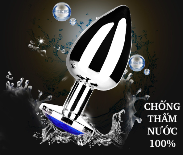 Cửa hàng bán Phích inox cắm hậu môn butt plugs màu bạc đính đá size nhỏ 2.8cm hàng xách tay Cửa hàng bán Phích inox cắm hậu môn butt plugs màu bạc đính đá size nhỏ 2.8cm hàng xách tay